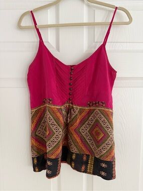 Mid-2000s Twelfth Street by Cynthia Vincent 100% silk Spaghetti Strap Cami